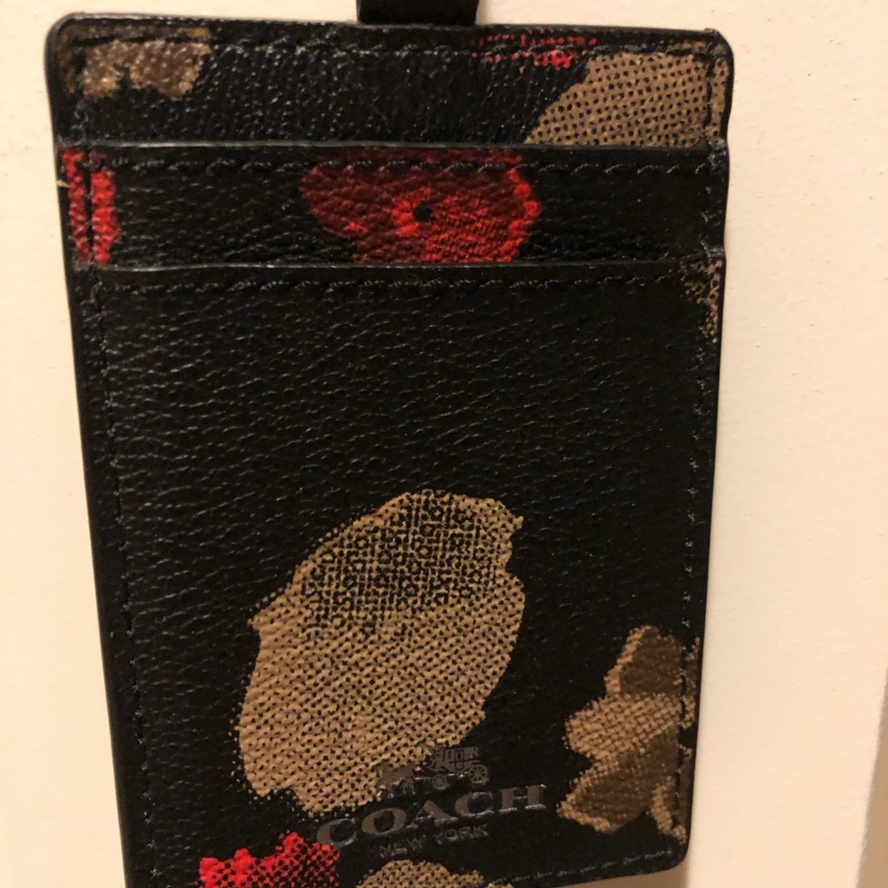 Coach lanyard ID/card holder